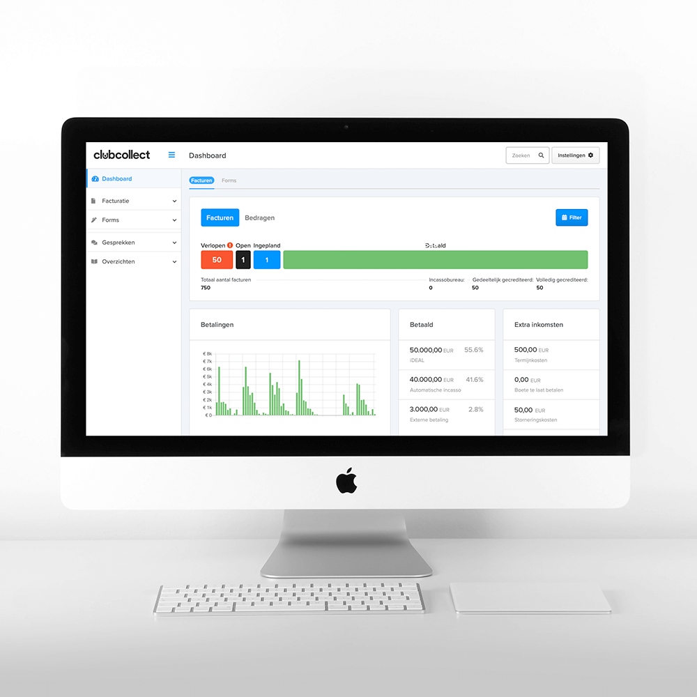 Behoud realtime overzicht van de progressie van je inning met ClubCollect