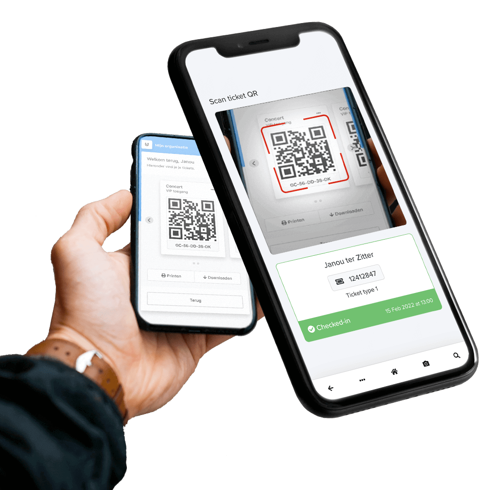 Met de web-app tover je elk mobiel apparaat om tot een ticketscanner